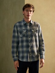 Blue Long Sleeve Check Shirt - Image 1 of 8