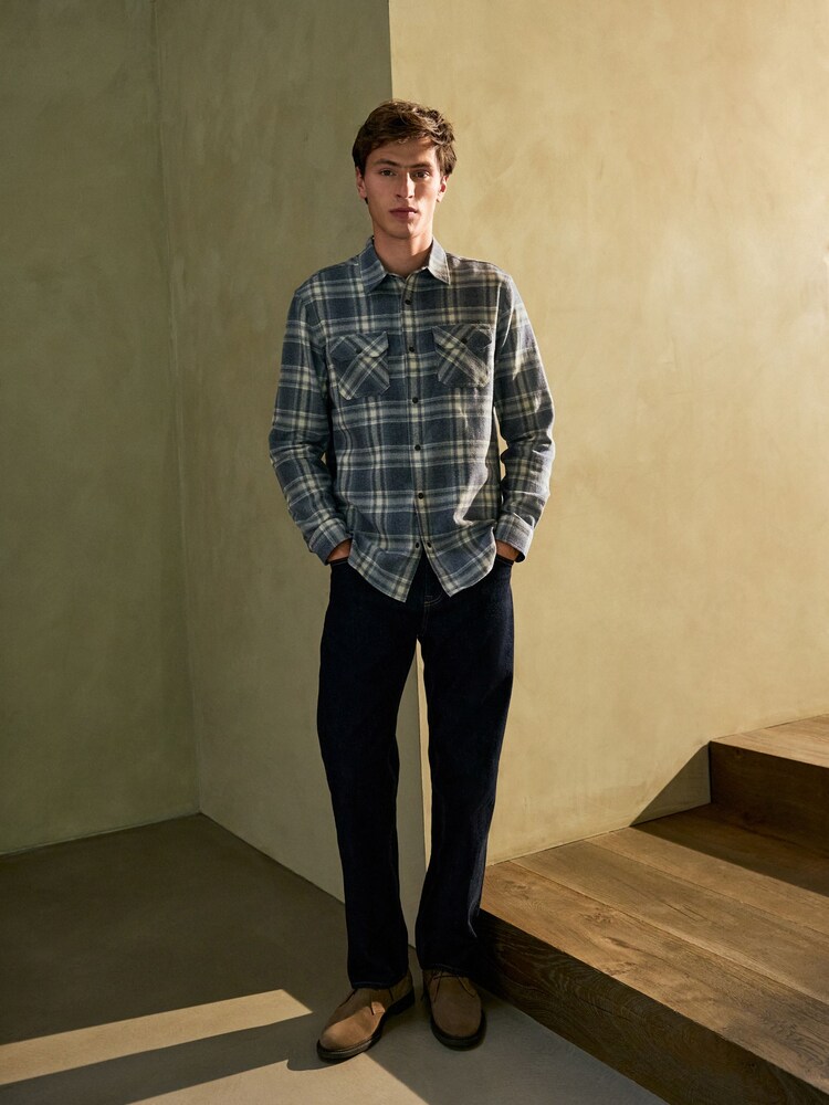 Blue Long Sleeve Check Shirt - Image 2 of 8