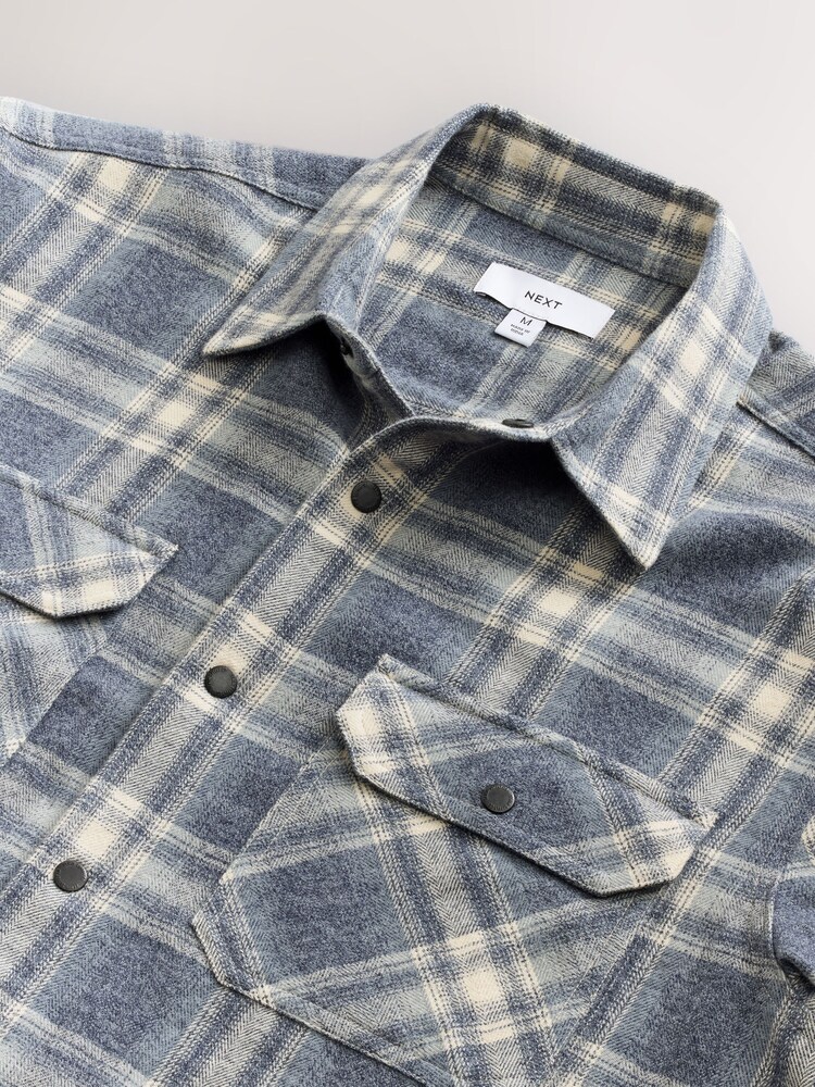 Blue Long Sleeve Check Shirt - Image 8 of 8