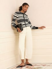Love & Roses Blue/White Knitted Cardigan - Image 3 of 4