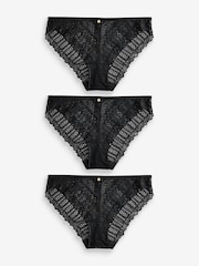 KBX Lace High Leg Knickers 3 Pack - Изображение 1 из 6