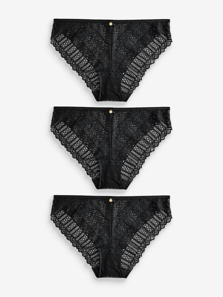 KBX Lace High Leg Knickers 3 Pack - Изображение 1 из 6