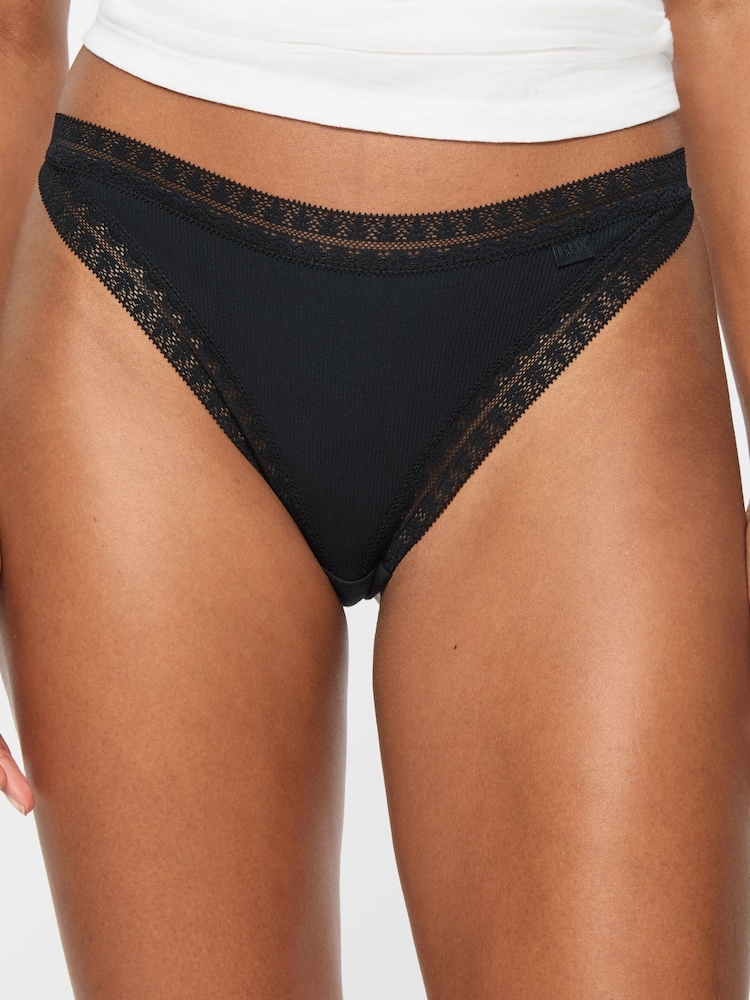 KBX Black Thong Brazilian Knickers 3 Pack - Image 6 of 8