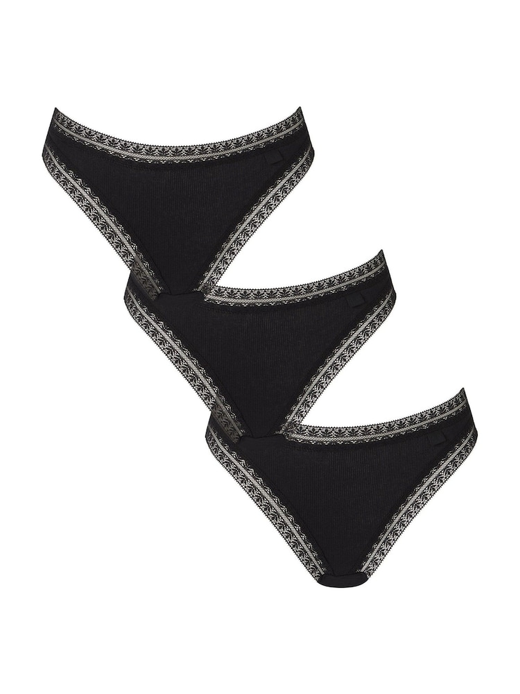 KBX Black Brazillian Brazilian Knickers 3 Pack - Image 2 of 8