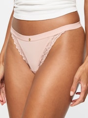 KBX Black/Red Thong Lace High Leg Knickers 3 Pack - Image 4 of 9