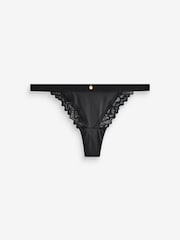 KBX Black/Red Thong Lace High Leg Knickers 3 Pack - Image 9 of 9