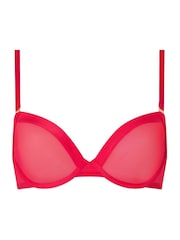 KBX Red Zadie Mesh Non Pad Plunge Bra - Image 7 of 7