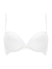 KBX White Pad Plunge Harper Scalloped Lace Smooth Padded Plunge Bra - Image 7 of 7