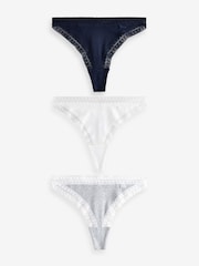 KBX White Thong Brazilian Knickers 3 Pack - Image 1 of 11