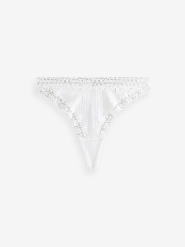 KBX White Thong Brazilian Knickers 3 Pack - Image 3 of 11