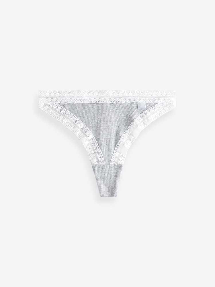 KBX White Thong Brazilian Knickers 3 Pack - Image 4 of 11