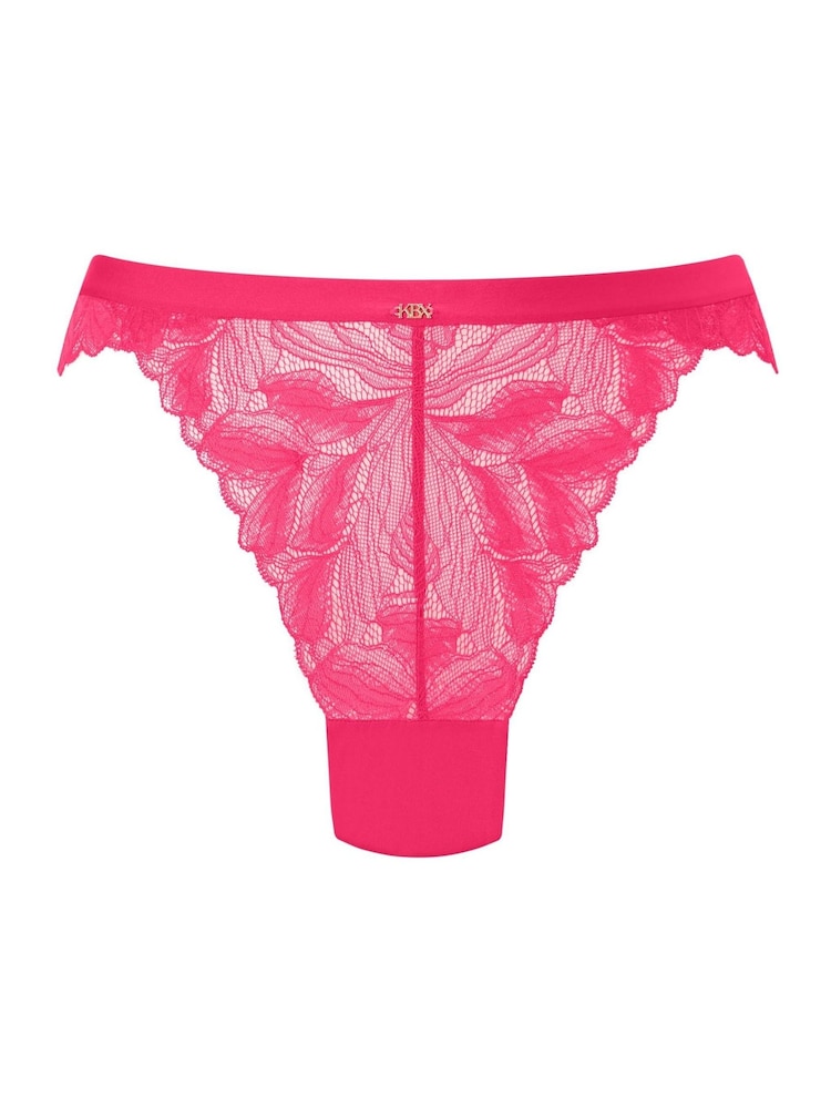 Roze - KBX Harper Scalloped Lace Brazilian Knickers - Image 6 of 7