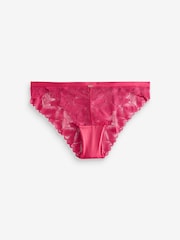 Розовый - KBX Harper Scalloped Lace Brazilian Knickers - Image 7 of 7