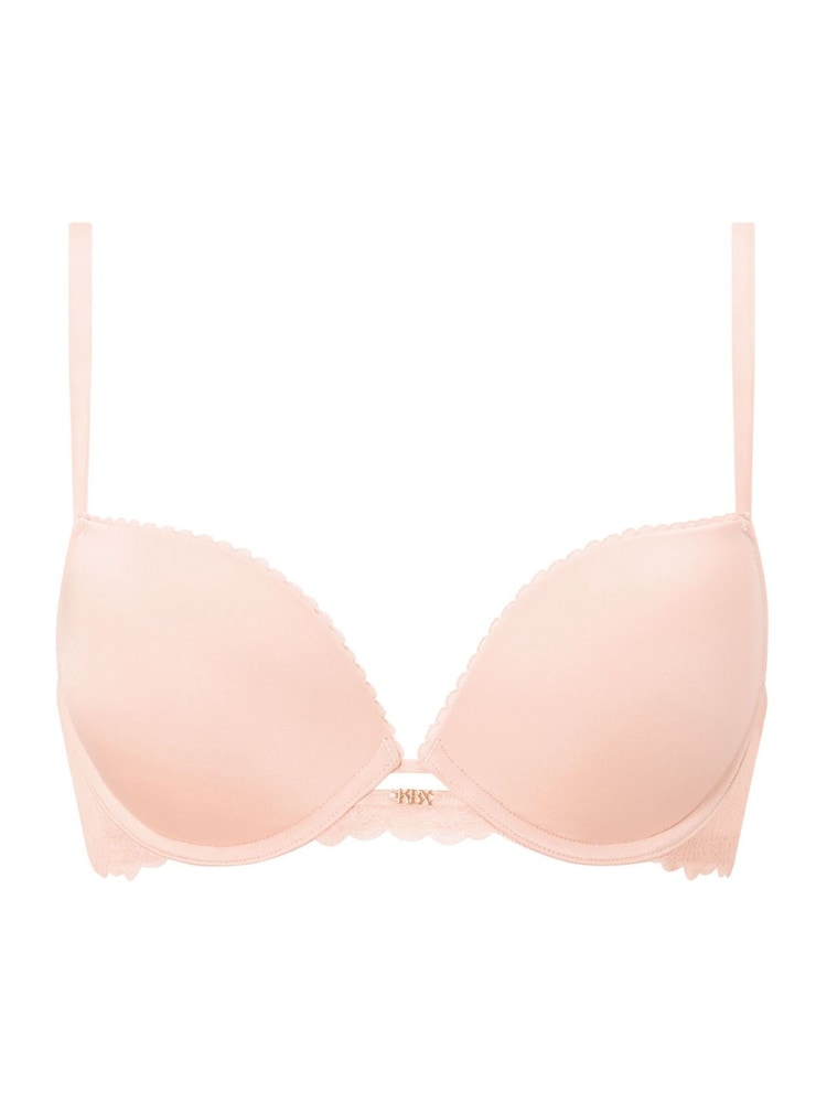 Rosa - KBX Harper Scalloped Lace Smooth Padded Plunge Bra - Imagen 7 de 7 Rosa - KBX Harper Scalloped Lace Smooth Padded Plunge Bra - Imagen 7 de 7
