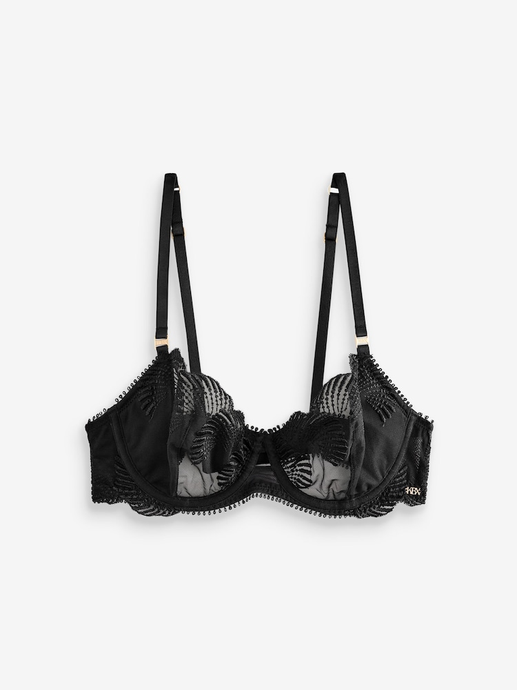 KBX Lana Shell Embroidery Non Pad Balcony Bra - Image 9 of 9