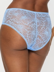 Blauw - KBX Alice Lace High Rise Brazilian Knickers - Image 2 of 5