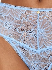 Blauw - KBX Alice Lace High Rise Brazilian Knickers - Image 4 of 5