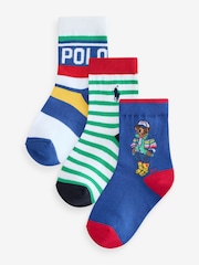 Komplet 3parov fantovskih nogavic z okroglim ovratnikom Polo Ralph Lauren - Slika 1 iz 6