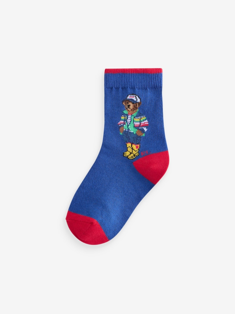 Komplet 3parov fantovskih nogavic z okroglim ovratnikom Polo Ralph Lauren - Slika 2 iz 6