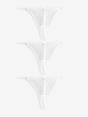 Белый - KBX Lace High Leg Knickers 3 Pack - Изображение 1 из 5