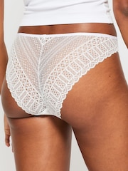 KBX White High Leg Lace High Leg Knickers 3 Pack - Image 3 of 5