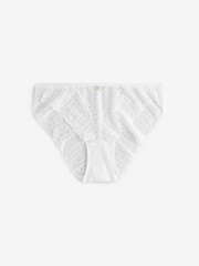 KBX White High Leg Lace High Leg Knickers 3 Pack - Image 5 of 5
