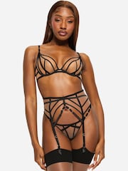Черный - Ann Summers Sheer Desire Illusion Mesh Non Pad Plunge Bra - Изображение 5 из 6