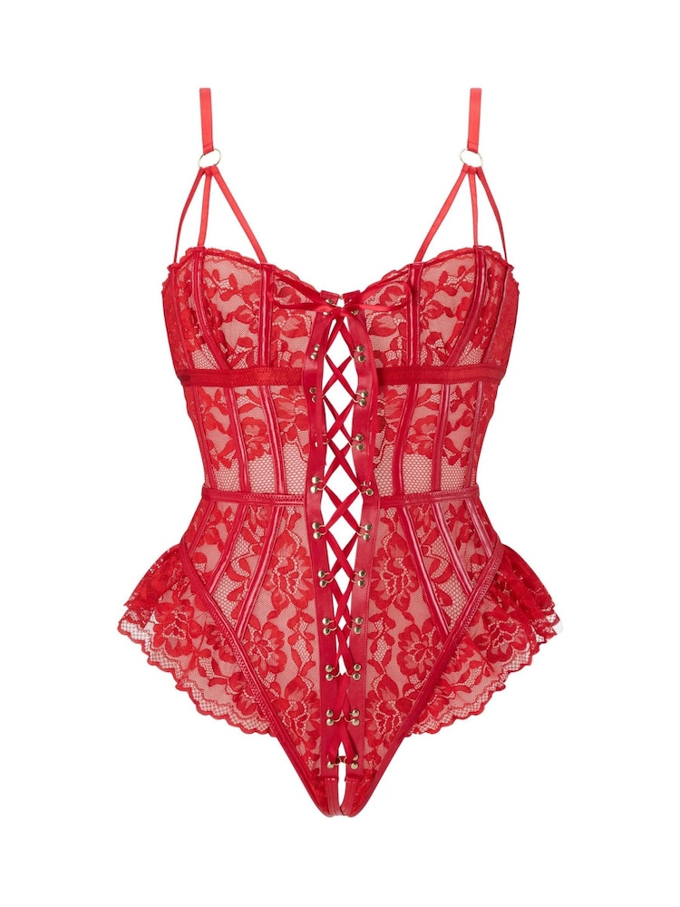 Красный - Плюшевая сумка с кружевной отделкой Ann Summers Boudoir Tease - Изображение 6 из 6