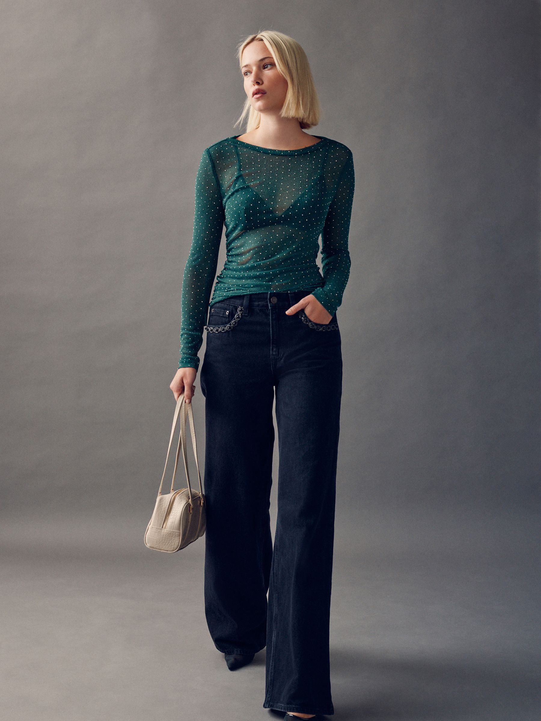 トップス TODAYFUL Sheer Knit Tops S/BLU Amber Top - Blue Sheer Organic Cotton | Miista
