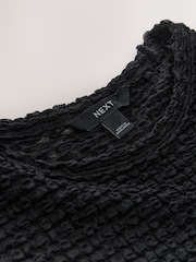 Black Texture Half Sleeve T-Shirt - Image 3 of 3
