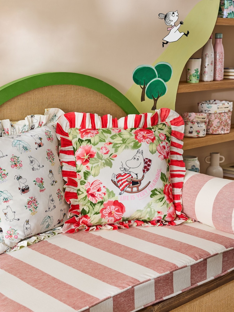 Cath Kidston Red Moomin Mamma Ruffle Edge Cushion - Image 1 of 7