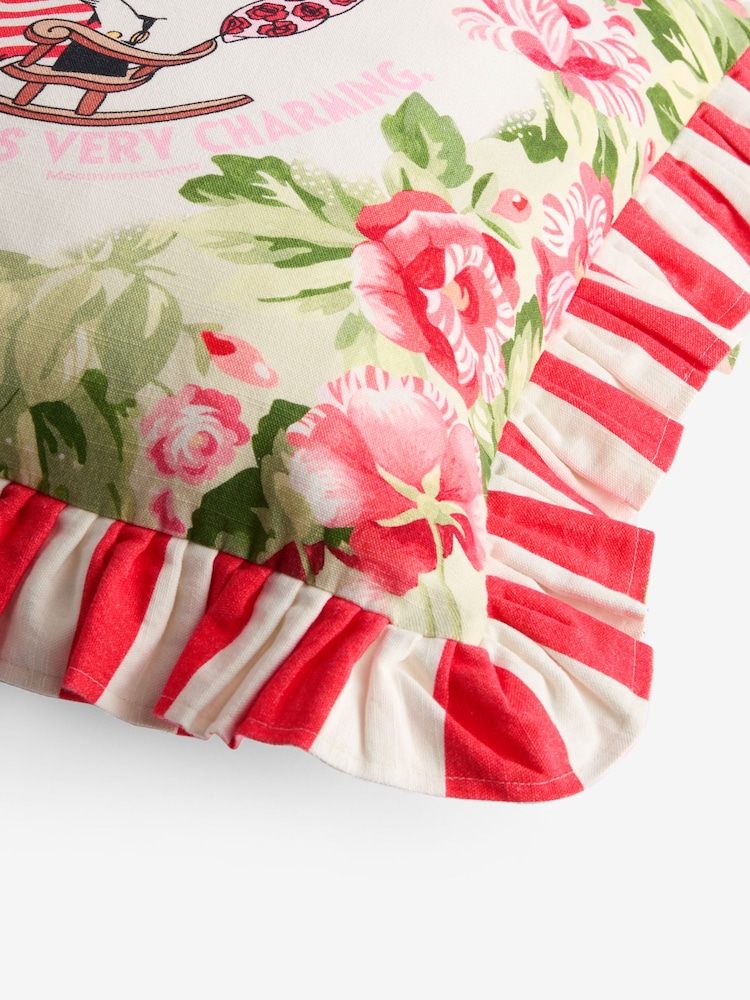 Cath Kidston Red Moomin Mamma Ruffle Edge Cushion - Image 7 of 7