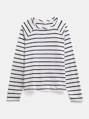Hush White Matilda Stripe 100% Cotton Raglan Top - Image 5 of 5