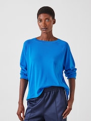 Azul - Hush Matilda 100% Cotton Raglan T-Shirt - Imagen 1 de 5