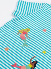 Frugi Blue Ennis Non-Applique Top Embroidered 100% Cotton T-Shirt - Image 2 of 4