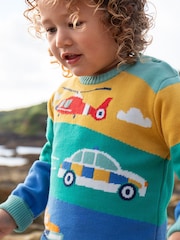 Frugi Green Elwood Knitted 100% Cotton Jumper - Image 1 of 5