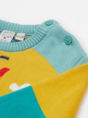 Frugi Green Elwood Knitted 100% Cotton Jumper - Image 4 of 5