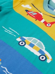 Frugi Green Elwood Knitted 100% Cotton Jumper - Image 5 of 5