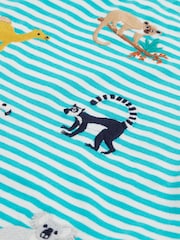 Frugi 100% Cotton Blue Non-Applique Ennis Embroidered 100% Cotton T-Shirt - Image 2 of 4