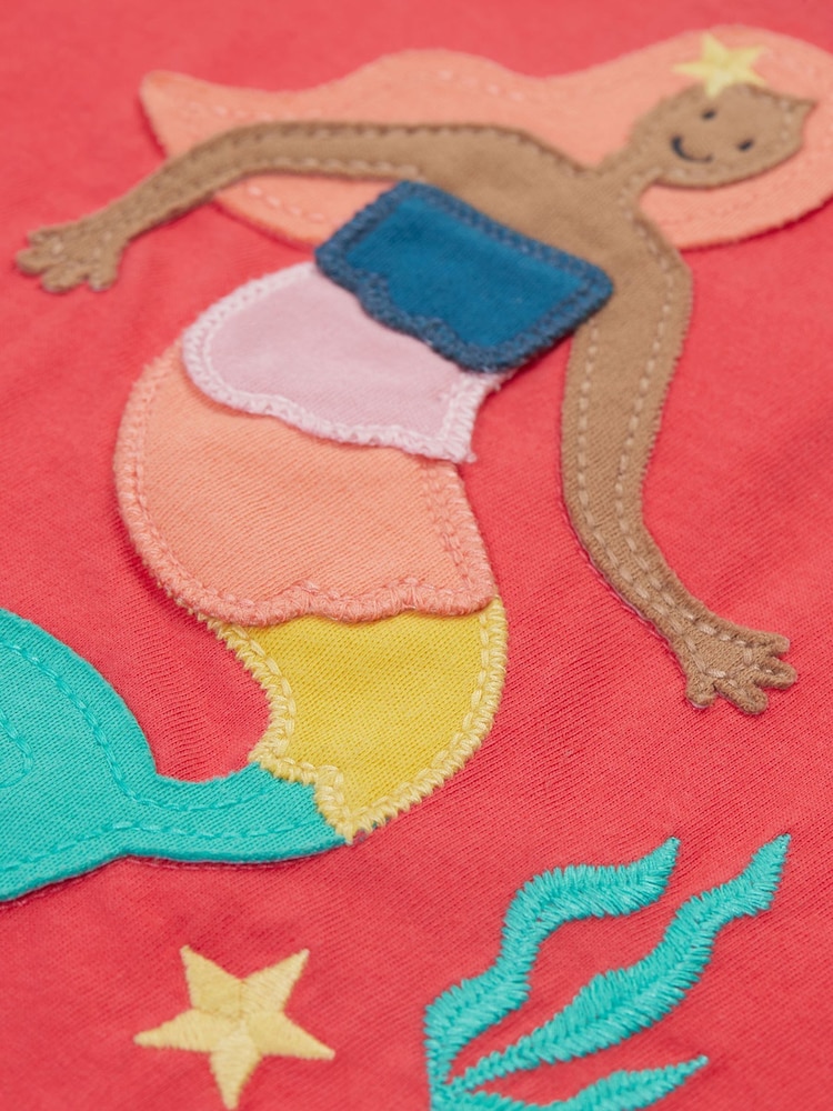Frugi Pink Tamara Appliqué 100% Cotton T-Shirt - Image 2 of 3 Frugi Pink Tamara Appliqué 100% Cotton T-Shirt - Image 2 of 3