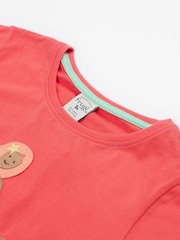 Frugi Pink Tamara Appliqué 100% Cotton T-Shirt - Imagen 3 de 3