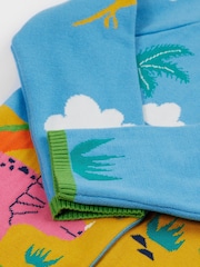 Cárdigan con dinosaurio y arcoíris de punto de Frugi - Imagen 4 de 5