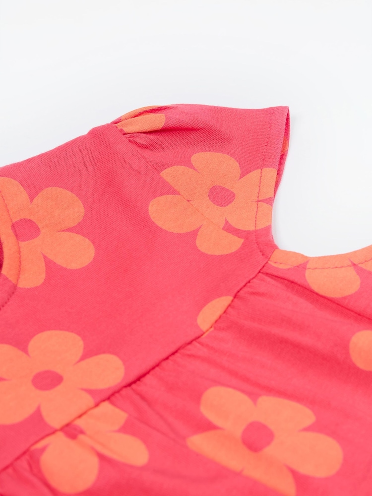 Frugi Pink Floral Horse Dress - Girls' Dress - Image 2 of 4
