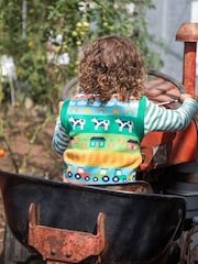 Frugi Blue Rainbow Tavi Knitted Tank 100% Cotton Top - Image 2 of 7