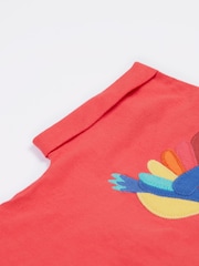 Frugi Kids Pink Daisy Appliqué 100% Cotton T-Shirt - Image 4 of 4