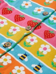 Frugi Rainbow Flower Fairisle Cardigan - Image 4 of 5