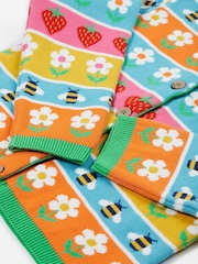 Frugi Rainbow Flower Fairisle Cardigan - Image 5 of 5