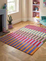 Eleanor Bowmer Multi Stripe Wool Tufted Rug - Image 1 of 5