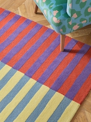Eleanor Bowmer Multi Stripe Wool Tufted Rug - Image 2 of 5