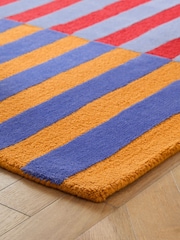 Eleanor Bowmer Multi Stripe Wool Tufted Rug - Image 3 of 5